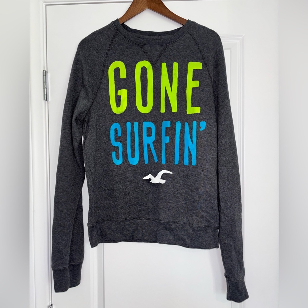 Hollister Gray Sweatshirt with Logo